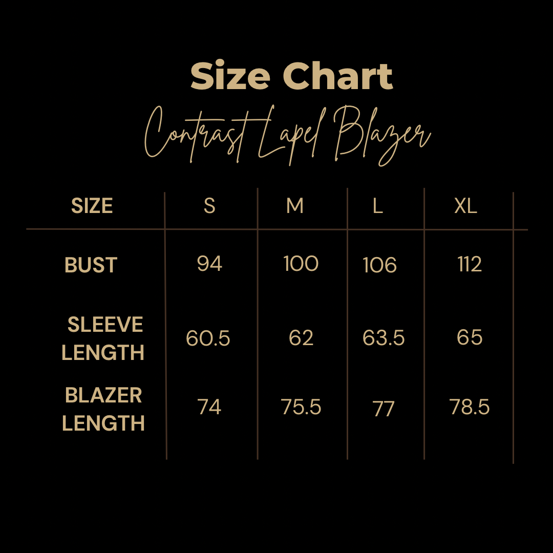 CONTRAST LAPEL BLAZER