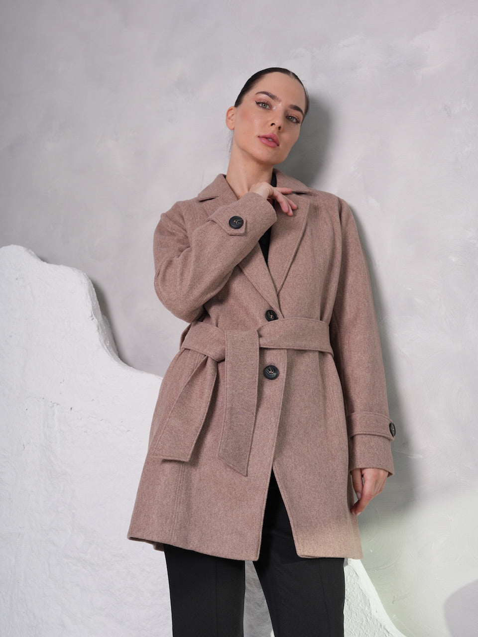 TIE BELT COAT