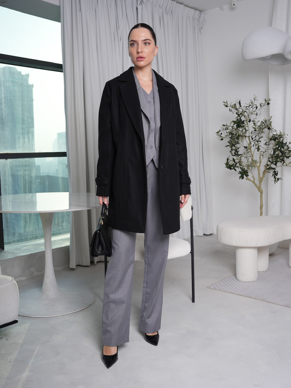 TIE BELT COAT