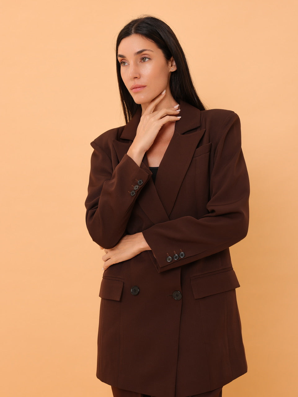 OVERSIZED SUIT SET IN BROWN